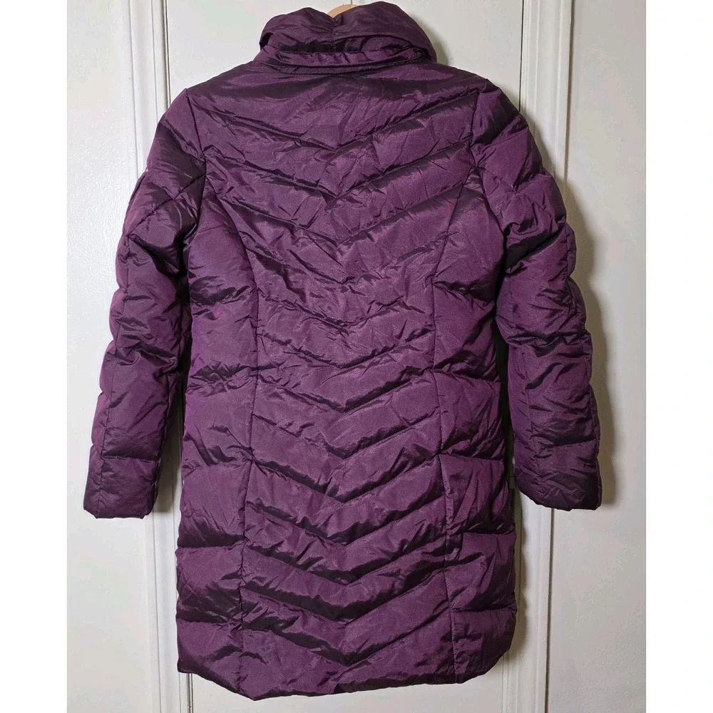 Eddie Bauer Women's Small Sun Valley Down Parka‎ Purple Puffer Coat *No Hood*